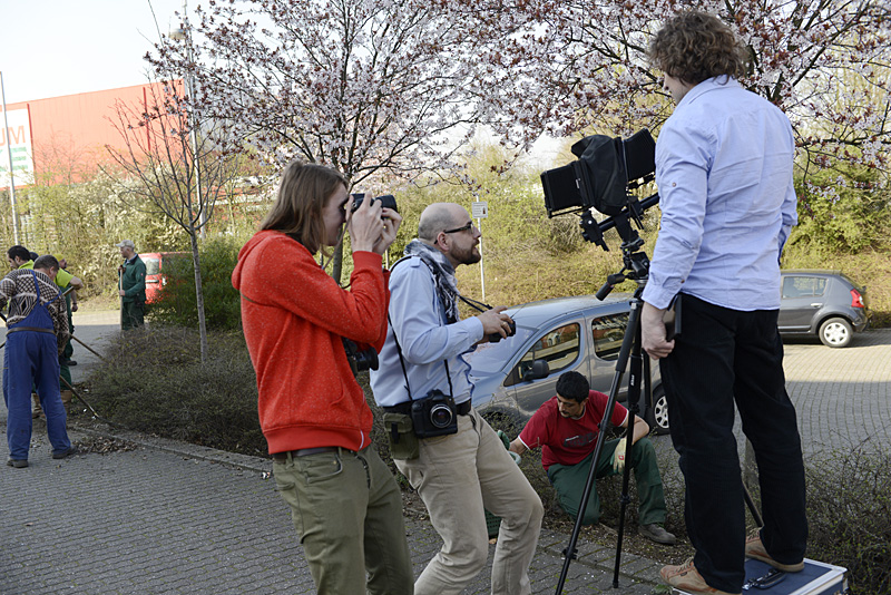 Plener fotograficzny przed wieżą Camery Obscury w Mülheim, fot. Stanisław Kulawiak