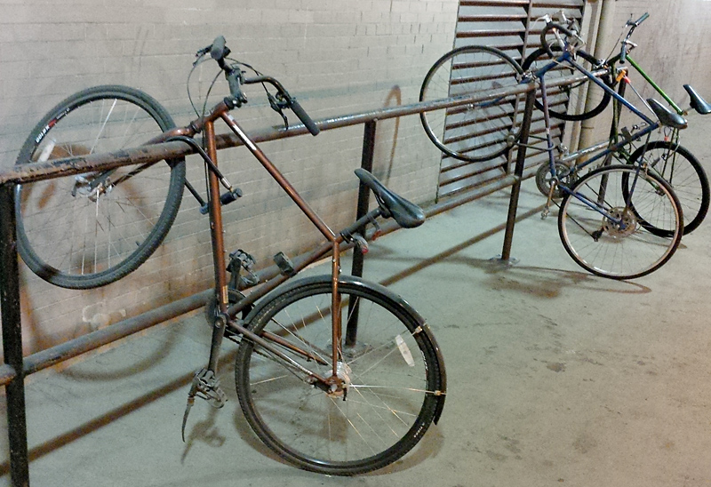 Parking rowerowy przy stacji CTA w Downtown, fot. St. Kulawiak