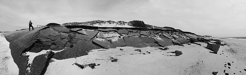 Cape Cod, droga zniszczona przez ocean, fot. Eric Lewandowski