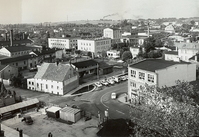 Panorama miasta w kierunku POLLENY, Ostrzeszów, lata 70.